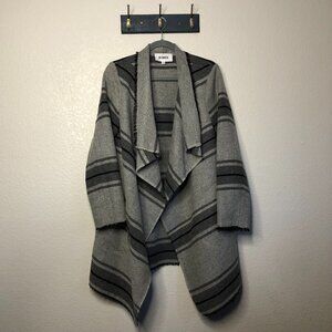 BB Dakota Wool Blend Striped Coat Women's M Boho Outdoor Woven Warm Cozy Western